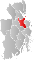 Kart over Våle Tidligere norsk kommune