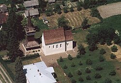 Aerial photography of the bell tower