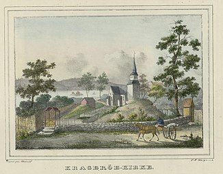 Painting of the old church (1652-1870)