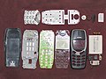A disassembled Nokia 3310