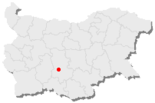 Karte von Bulgarien, Position von Пловдив hervorgehoben