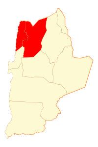 Розташування провінції на мапі регіону