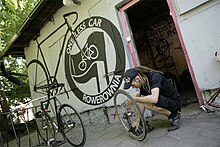 Rozbrat squat in Poznan. Rozbrat rowerownia.jpg