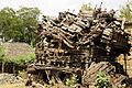 Ruined Temple car used to carry the god statues around the village for people worship, Tamil Nadu