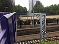 Salford Crescent railway station electrification progress 1