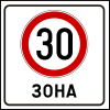 Speed limit zone