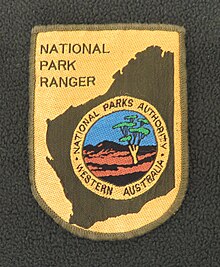 National Parks Authority Shoulder badge Western Australia National Park Authority Ranger Vest 1984.JPG