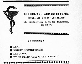 Advertising for the drug factory in 1975