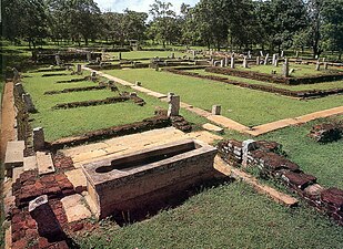 Ruins of a two thousand-year-old hospital were discovered in the historical city of Anuradhapura Mihintale Sri Lanka.