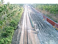 Zweigleisiger Ausbau der Pingtung-Eisenbahnlinie in Zhutian (2010)