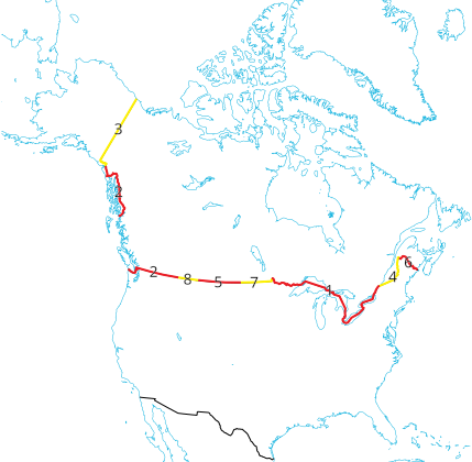 map of canada and provinces. Map Of Canada And Usa Border.