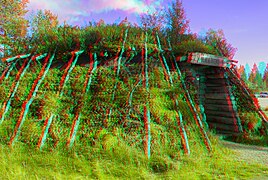 Trek from Kiilopää in stereoscopic anaglyph