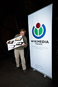 Photocall de un evento de Wikimedia en Francia