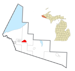 Location within Gogebic County