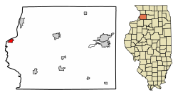 Location of Albany in Whiteside County, Illinois.