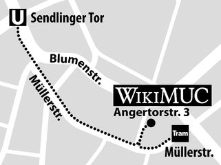 Einfacher Lageplan des WikiMUC in München