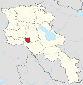 Localisation d'Érévan en Arménie