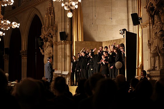 Chor der Akademie des Österreichischen Films beim Österr. Filmpreis 2015, 28. Januar in Wien (commons)