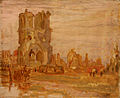Cathedral at Ypres, Belgium (1917)