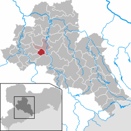 Läget för kommunen Altmittweida i Landkreis Mittelsachsen