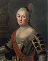 Anna Vorontsova draagt de ordekleding van de Orde van de Heilige Catharina