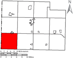 موقعیت بخش بنتون، شهرستان پالینگ، اوهایو در نقشه
