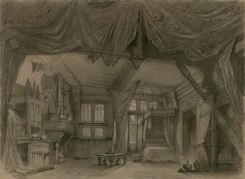 Louise Bertin's La Esmeralda Act III, Scene 2 set design. (23 March)