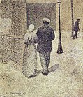Charles Angrand, Couple dans la rue, 1887