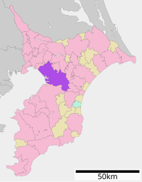 Ligging van Chiba in die Chiba-prefektuur