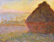 Grainstack. (Sunset.), 1890-91. óleo sobre lienzo. Museo de Bellas Artes (Boston).