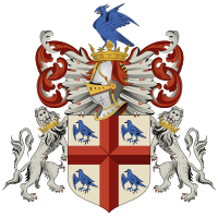 Blazono de la Heraldika Kolegio el manuskripto el 1595 nomita Lant's Roll.