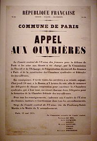 Appel aux ouvrières, 18 mai 1871