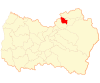 Location of the Graneros commune in O'Higgins Region