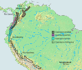 Verbreitung der Dohlenhäher in Südamerika