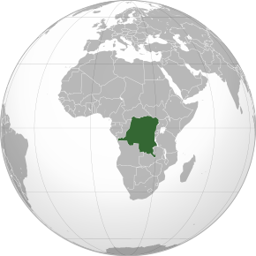 Poloha Demokratické republiky Kongo