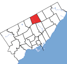 Don Valley North in relation to the other Toronto ridings (2015 boundaries).png