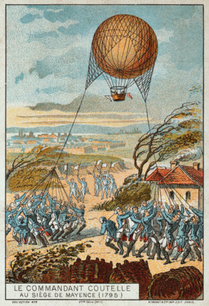 Воздушный шар, применявшийся французами для рекогносцировки