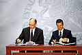 Prime Minister Enrico Letta and President Enrique Peña Nieto in Mexico City; 2014.