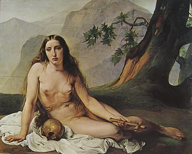 Magdalena penitent (1825), de Francesco Hayez. Civica Galleria d'Arte Moderna, Milán