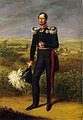 Friedrich Wilhelm III com duplo-lampasses vermelhos.
