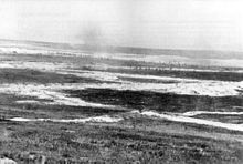 British troops, believed to be the 2nd Battalion, The Gordon Highlanders (20th Brigade, British 7th Division) crossing no man's land near Mametz on 1 July 1916, the first day of the Battle of the Somme. Gordon Highlanders Mametz 1 July 1916.jpg