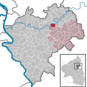 Poziția ortsgemeinde Gutenacker pe harta districtului Rhein-Lahn-Kreis