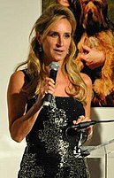 American television personality Sonja Morgan speaking at a charity event in 2013.