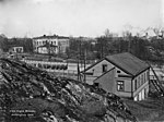 Villa Hagasund i fonden, sedd från Arkadiabacken, 1908. Foto: Signe Brander.