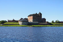 The historical Tavastia Castle (or Hame Castle) in Hameenlinna, Tavastia Proper, is located close to the Lake Vanajavesi. Hameenlinna.JPG