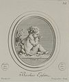 Infant Bacchus; engraving by Madame de Pompadour of a drawing by Boucher after an engraved gemstone by Guay c. 1755.