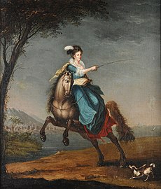Equestrian portrait of Queen Carlota Joaquina by Domingos Sequeira