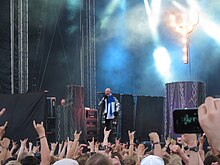 Halford performing at Sauna Open Air in 2011 during Judas Priest's Epitaph World Tour Judas Priest, paalava, Sauna Open Air 2011, Tampere, 11.6.2011 (29).JPG