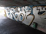Graffiti under Kanalbrua. Foto: Karamellpudding1999, 31. oktober 2018