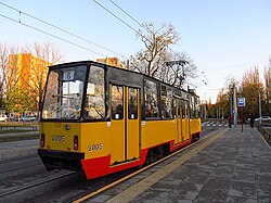 Bývalá varšavská tramvaj typu 106N č. 2005 po přestavbě na 105Na